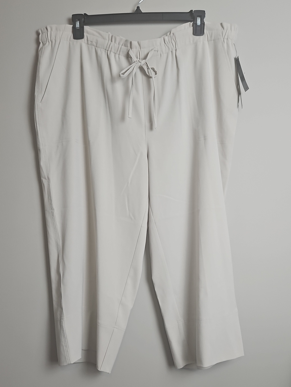 Liverpool Cropped Pull-on Wide Leg Pants: Color-Dusty Tan: Size- 3X